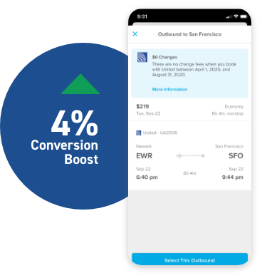 4 percent conversion boost