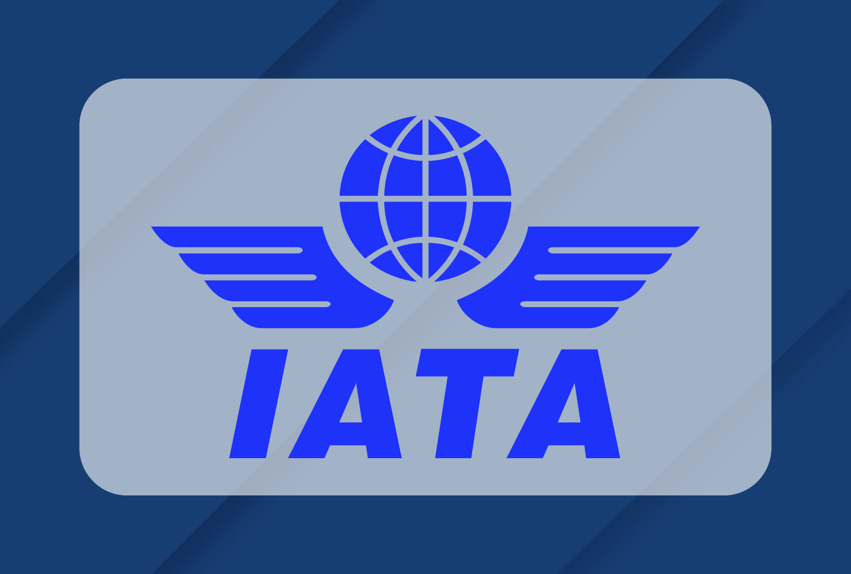 IATA logo on blue